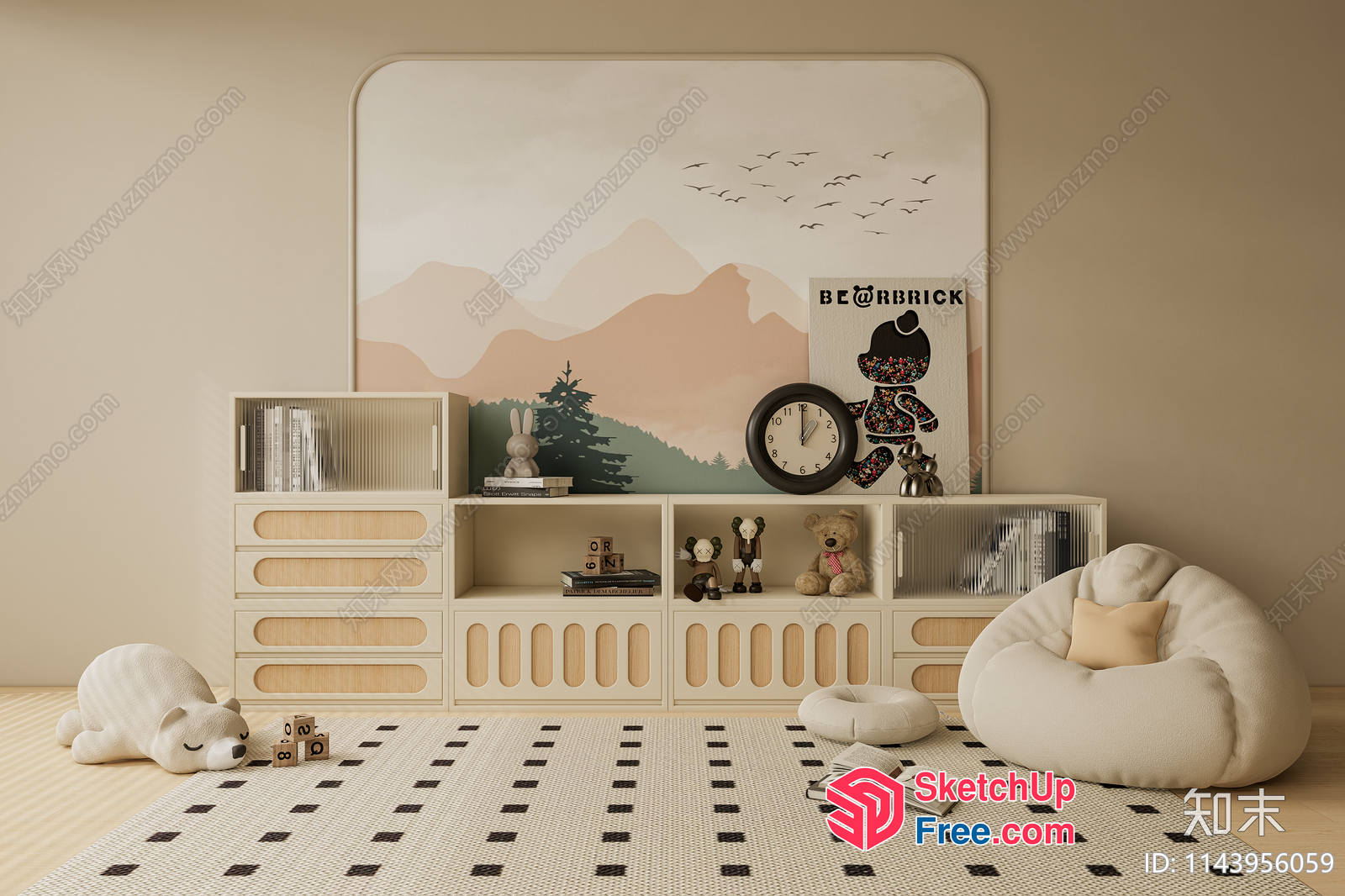 Cozy Minimalist Interior Design With Scandinavian Style 3D SketchUp File