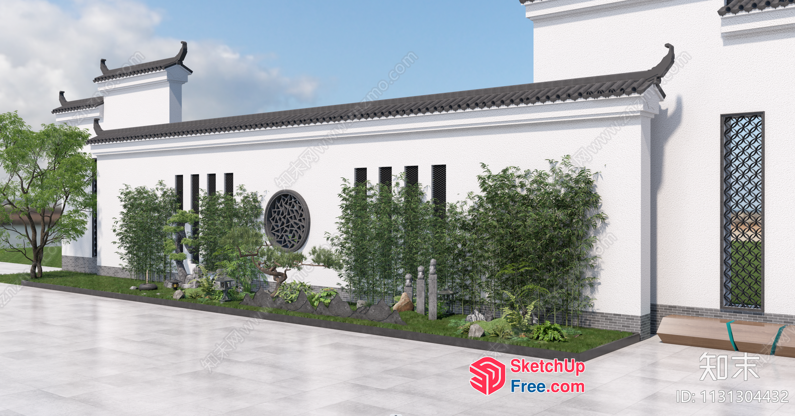 Traditional Chinese Style Building Exterior 3D SketchUp File