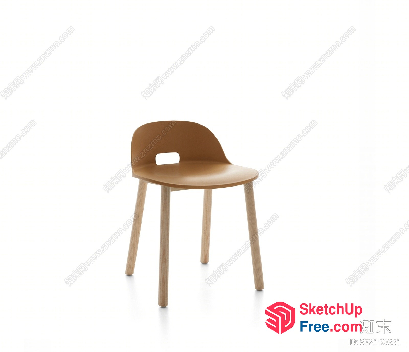 Minimalist Style Wooden Chair 3D SketchUp File