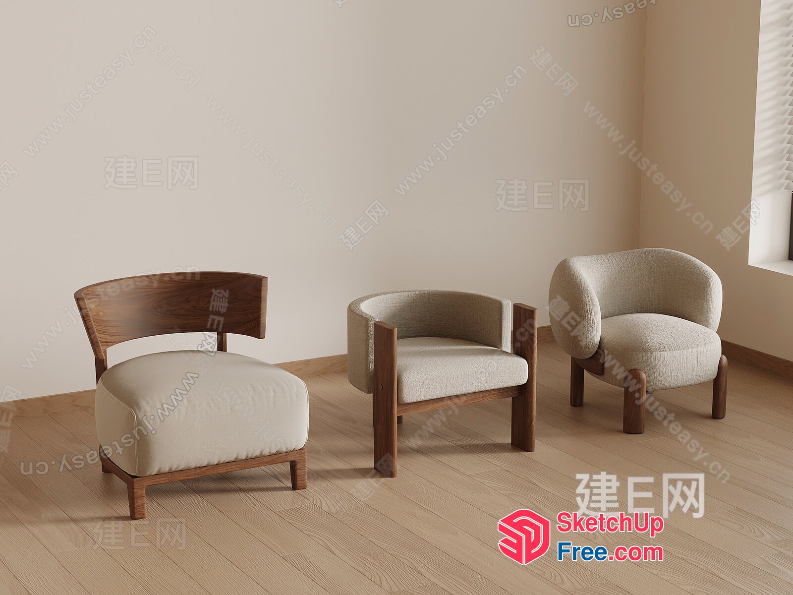 Elegant And Sophisticated Living Room Furniture Set 3D SketchUp File