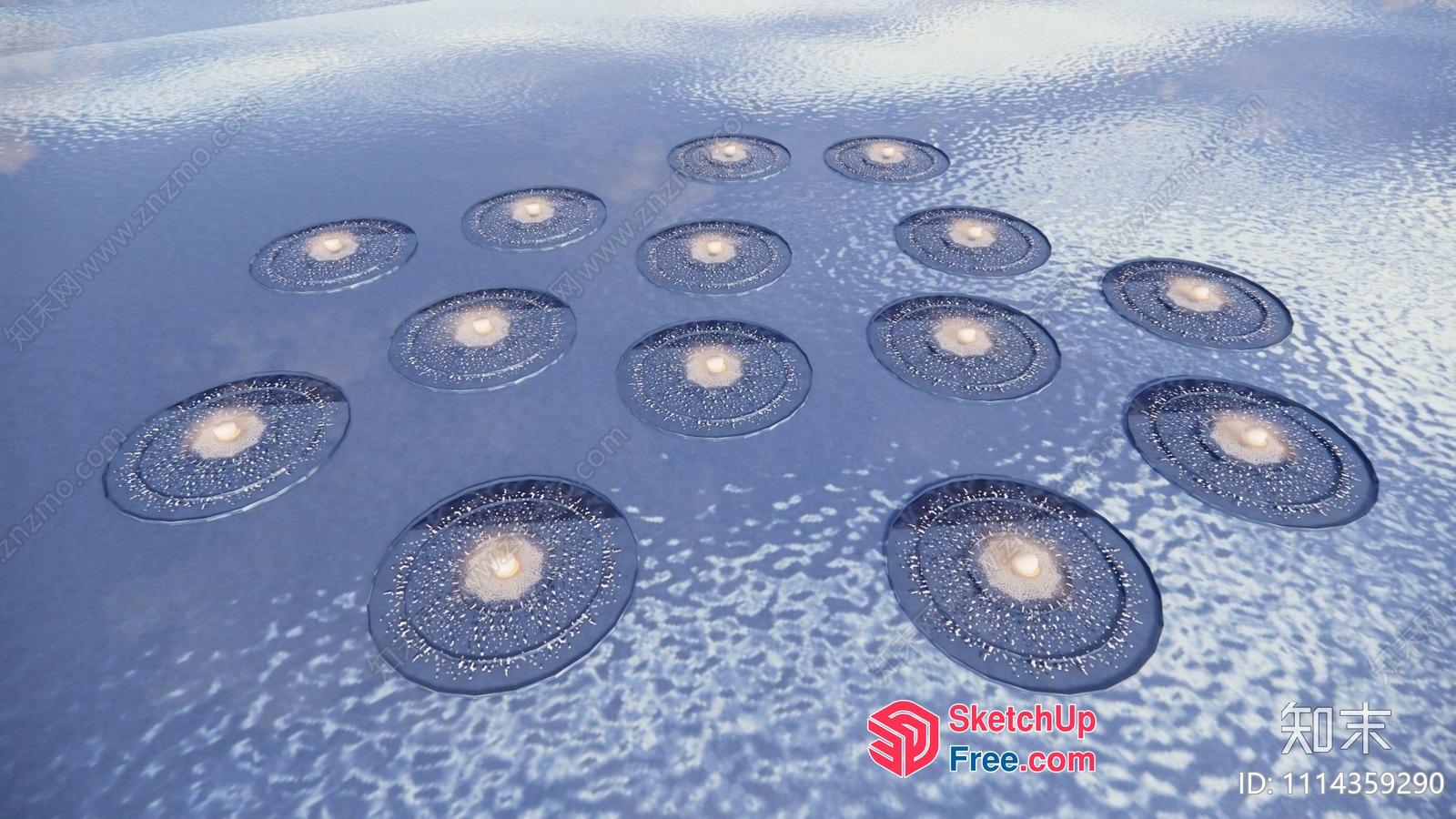 Water Ripple Effect On Glass Surface 3D SketchUp File