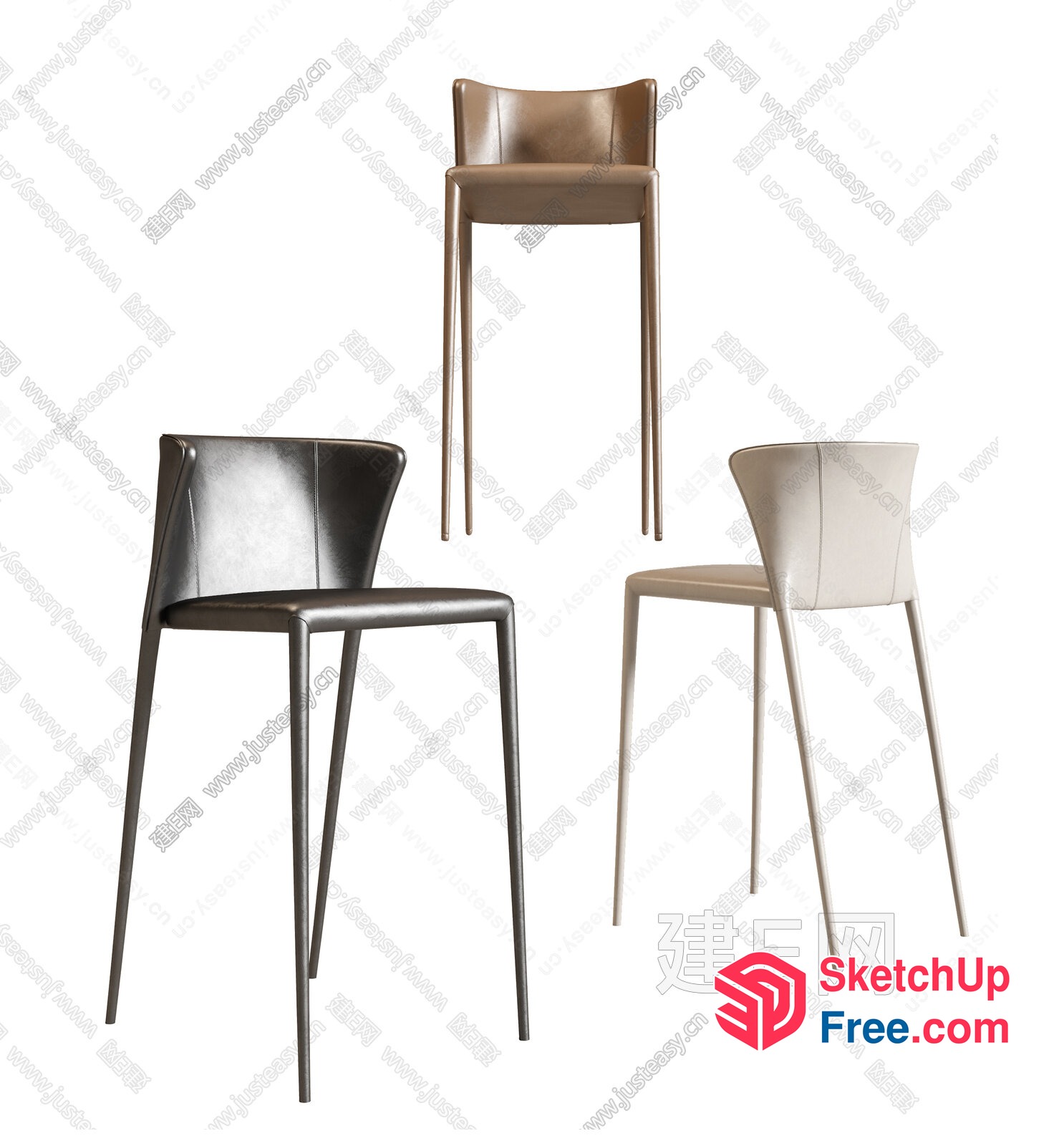 Modern Minimalist Dining Room Chairs 3D SketchUp File