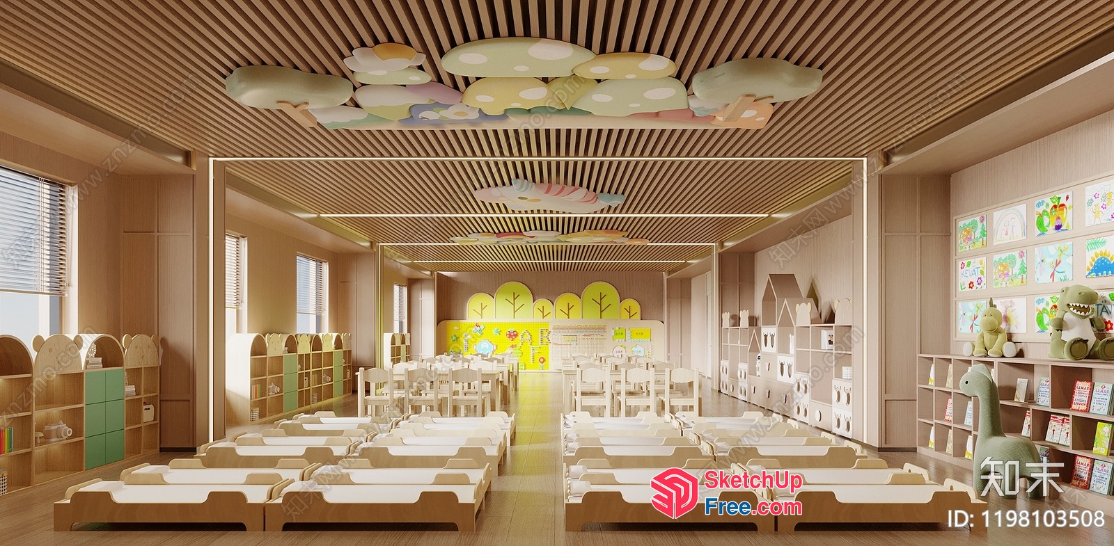 Modern Nursery Interior With Playful Decor 3D SketchUp File