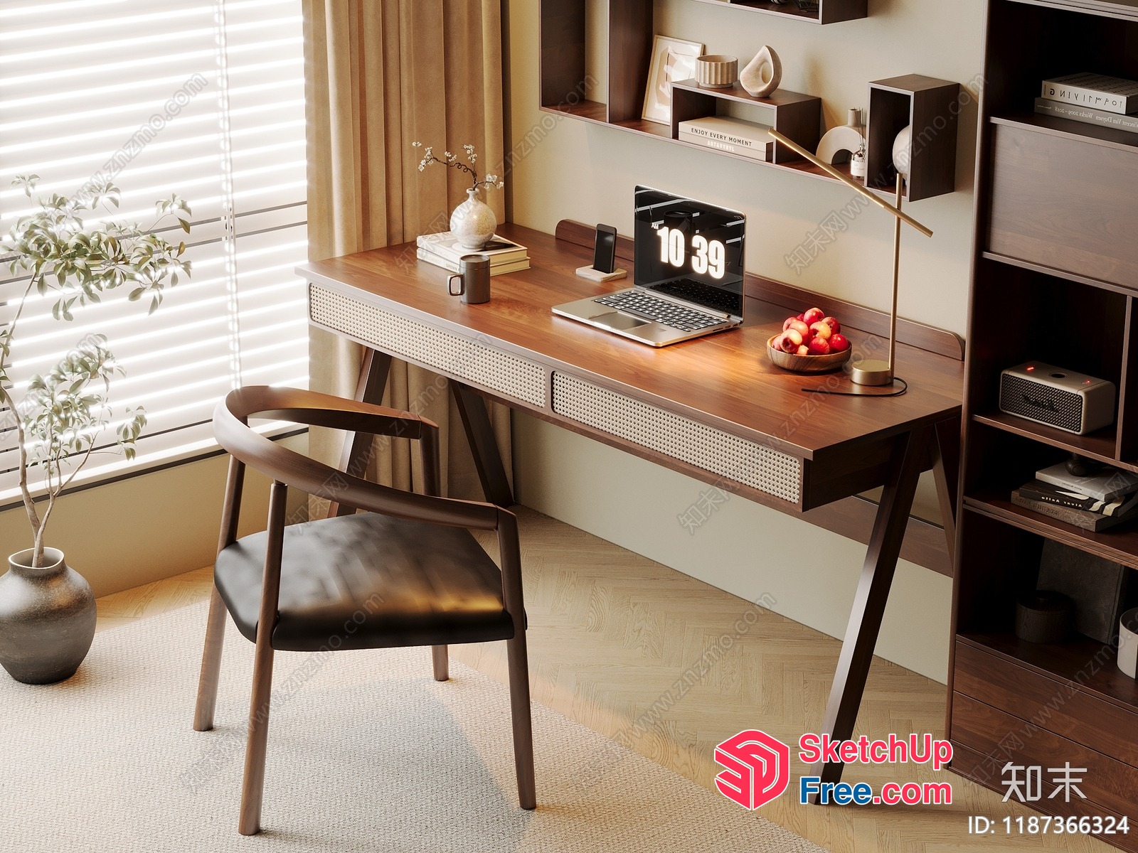 Cozy Modern Home Office 3D SketchUp File