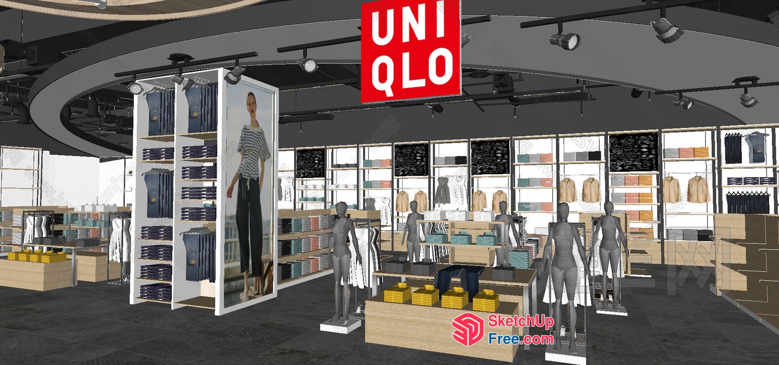 Uniqlo Store Interior 3D SketchUp File