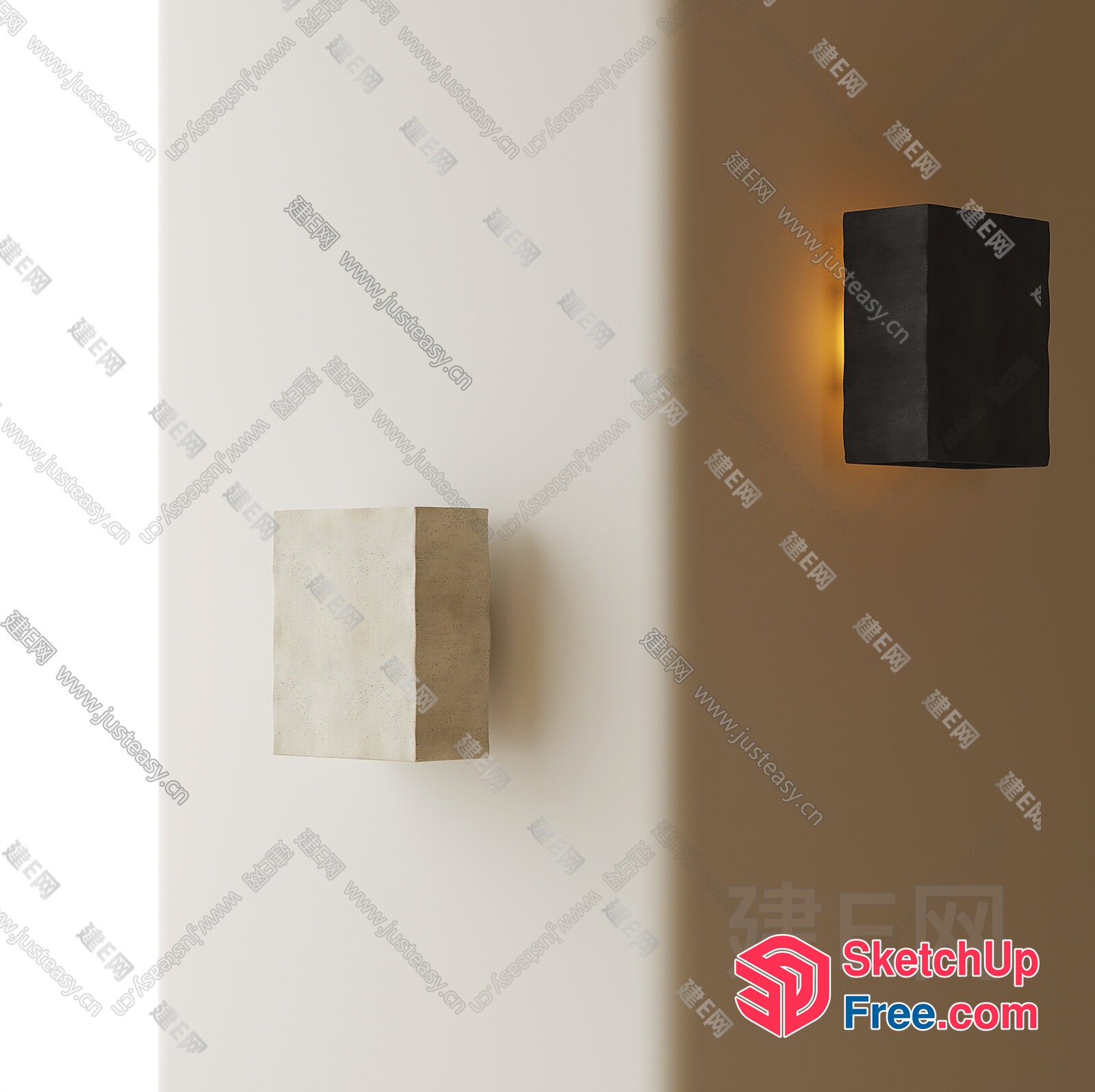 Two Modern Wall Sconces In Different Styles 3D SketchUp File