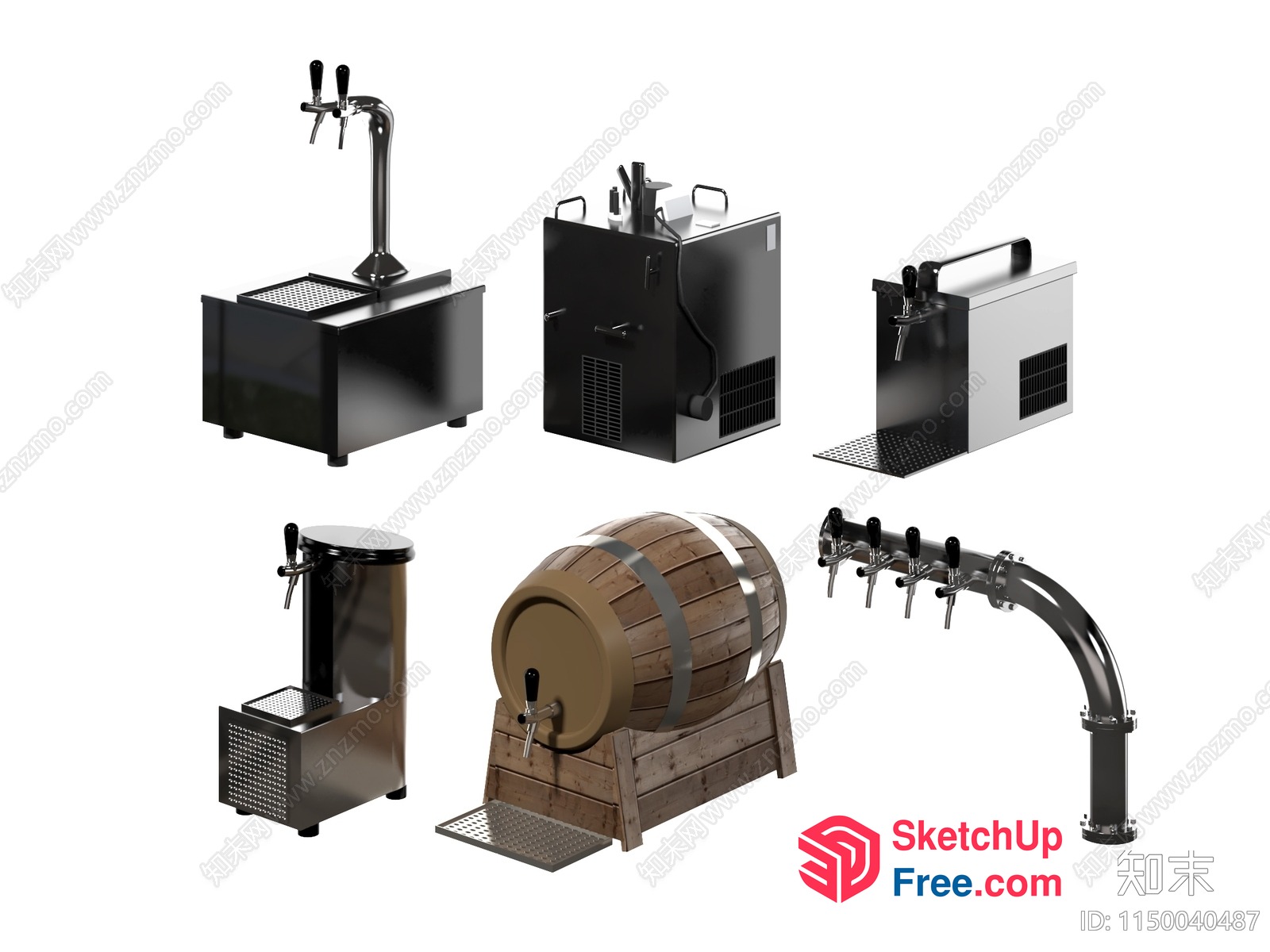 Modern Bar Furniture And Decor 3D SketchUp File