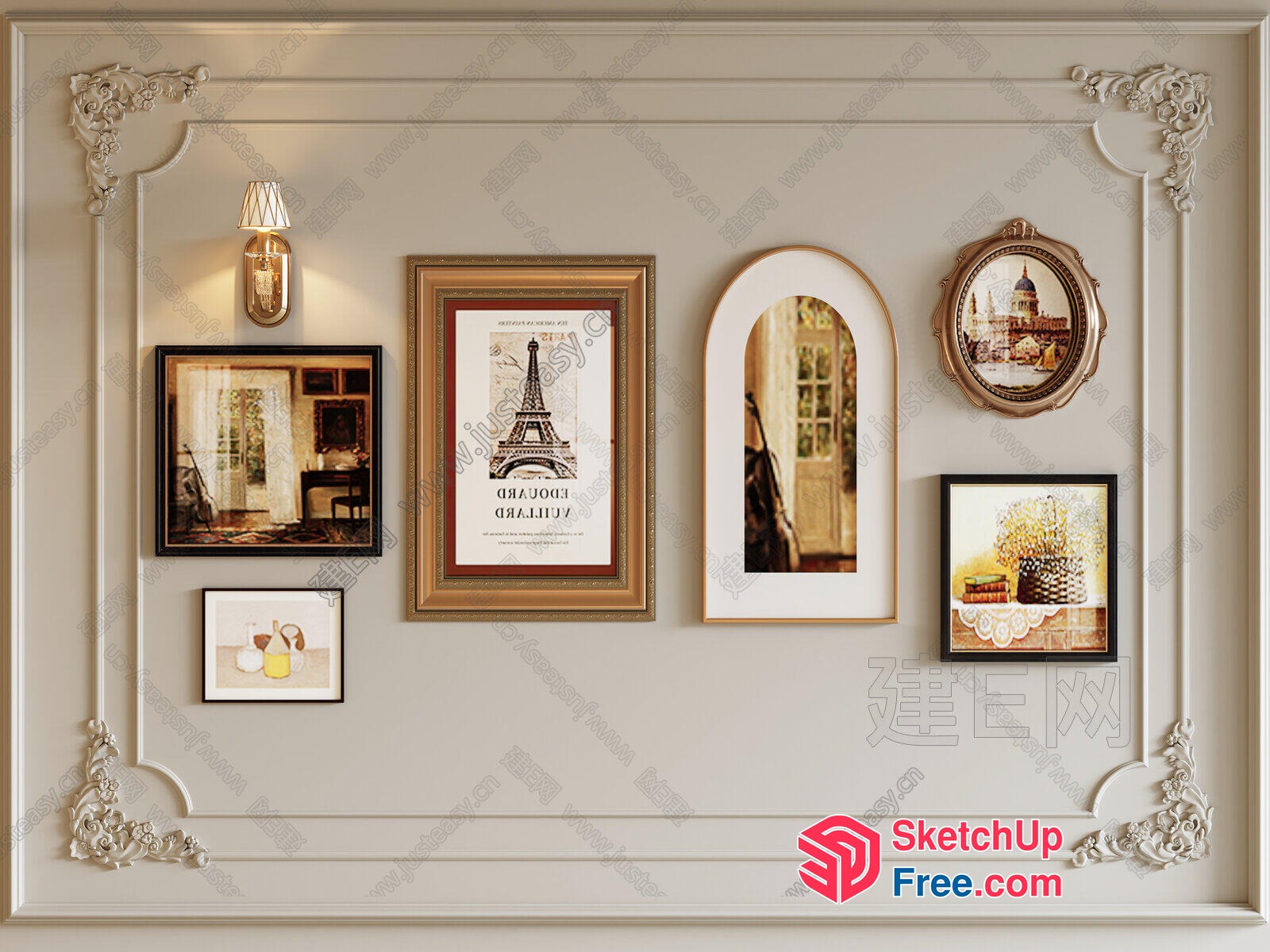 Classic Moulding Decorative Wall Frame Collection 3D SketchUp File