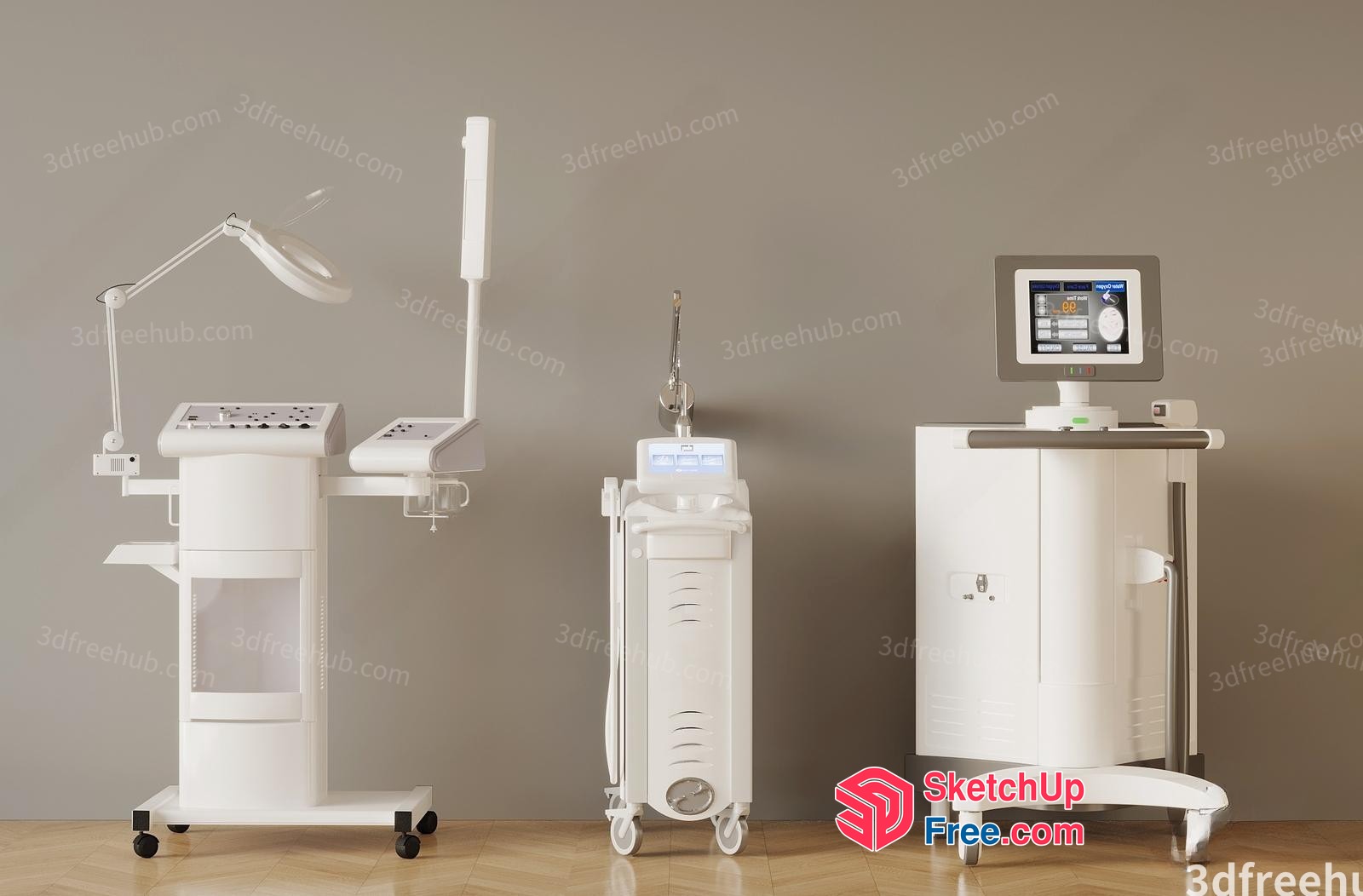 Dental Equipment In A Clinical Setting 3D SketchUp File