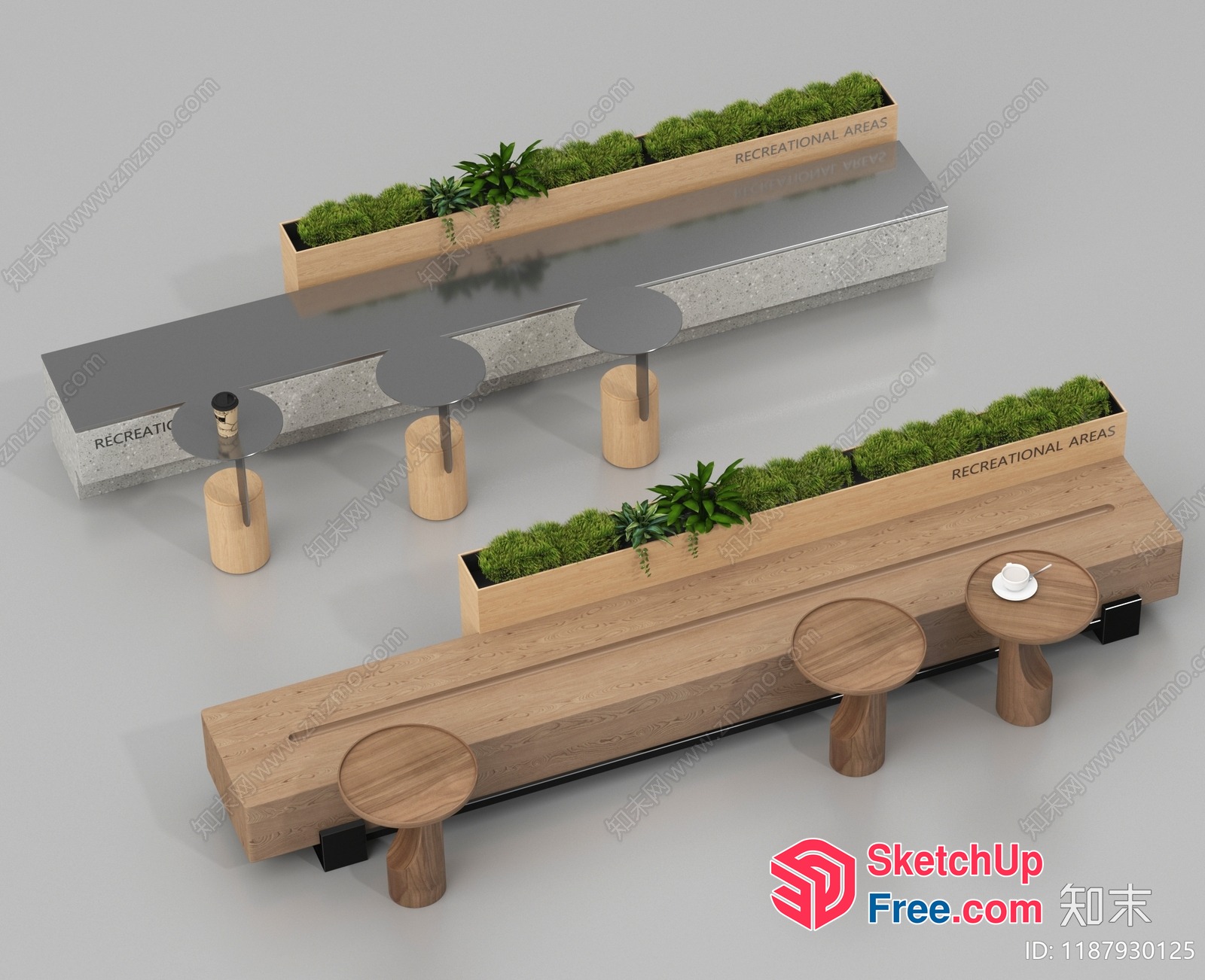 Modern Recreational Area Furniture 3D SketchUp File