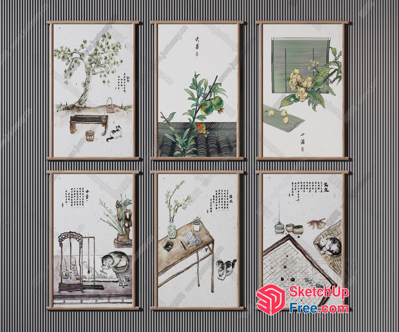 Elegant And Traditional Chinese-Inspired Interior Decor 3D SketchUp File