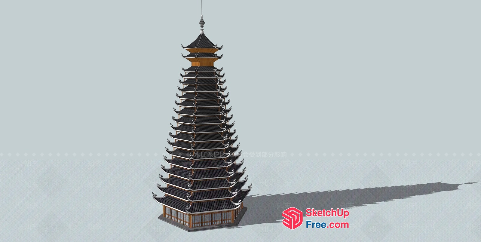 Ancient Asian Temple 3D SketchUp File