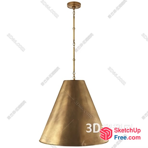 Luxury Gold Pendant Lamp 3D SketchUp File