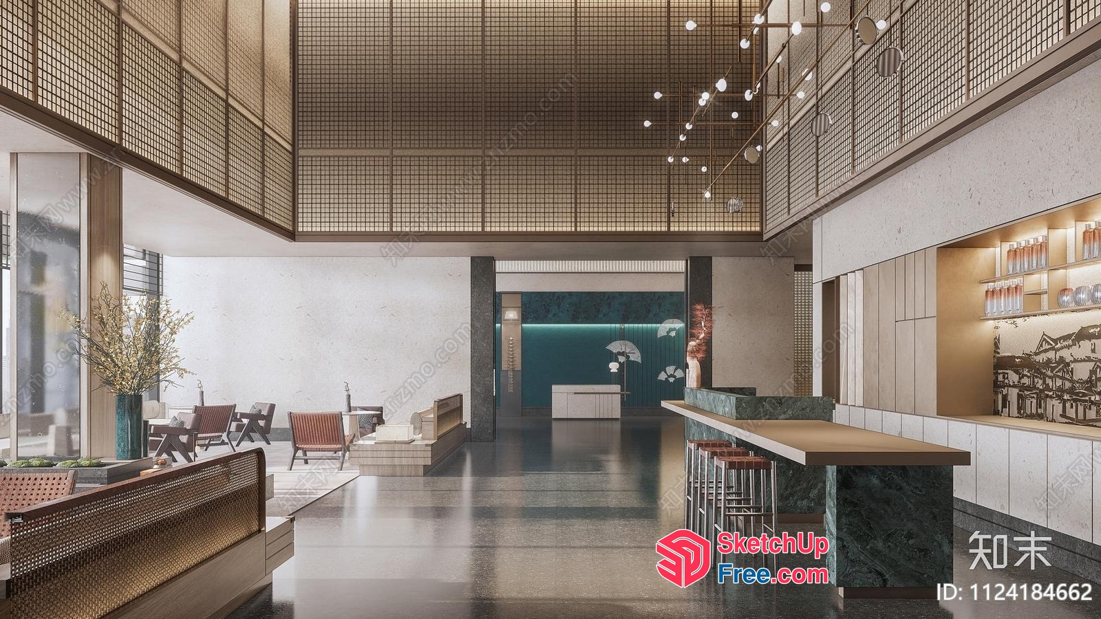 Modern Bar And Lounge Interior Design 3D SketchUp File