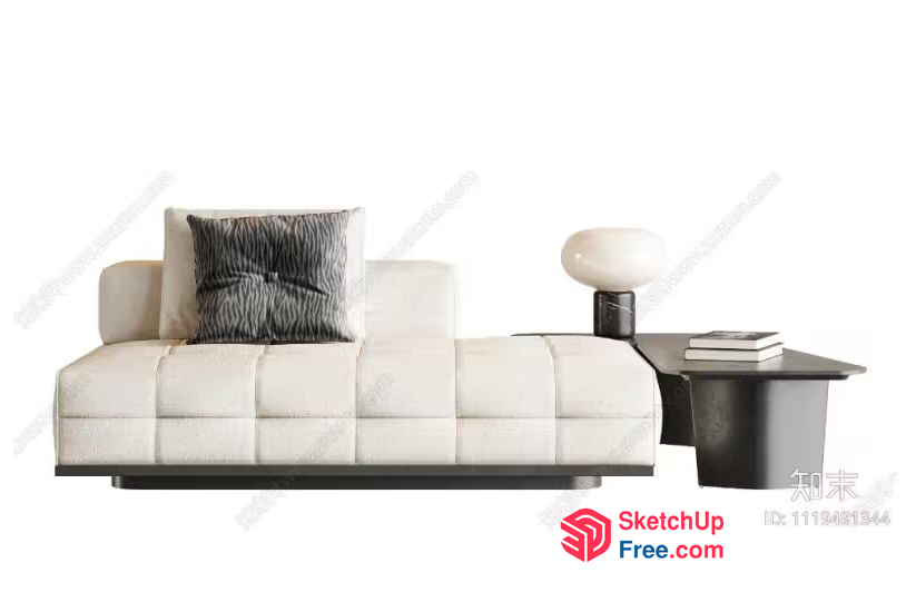 Modern Minimalist Living Room Furniture Set 3D SketchUp File
