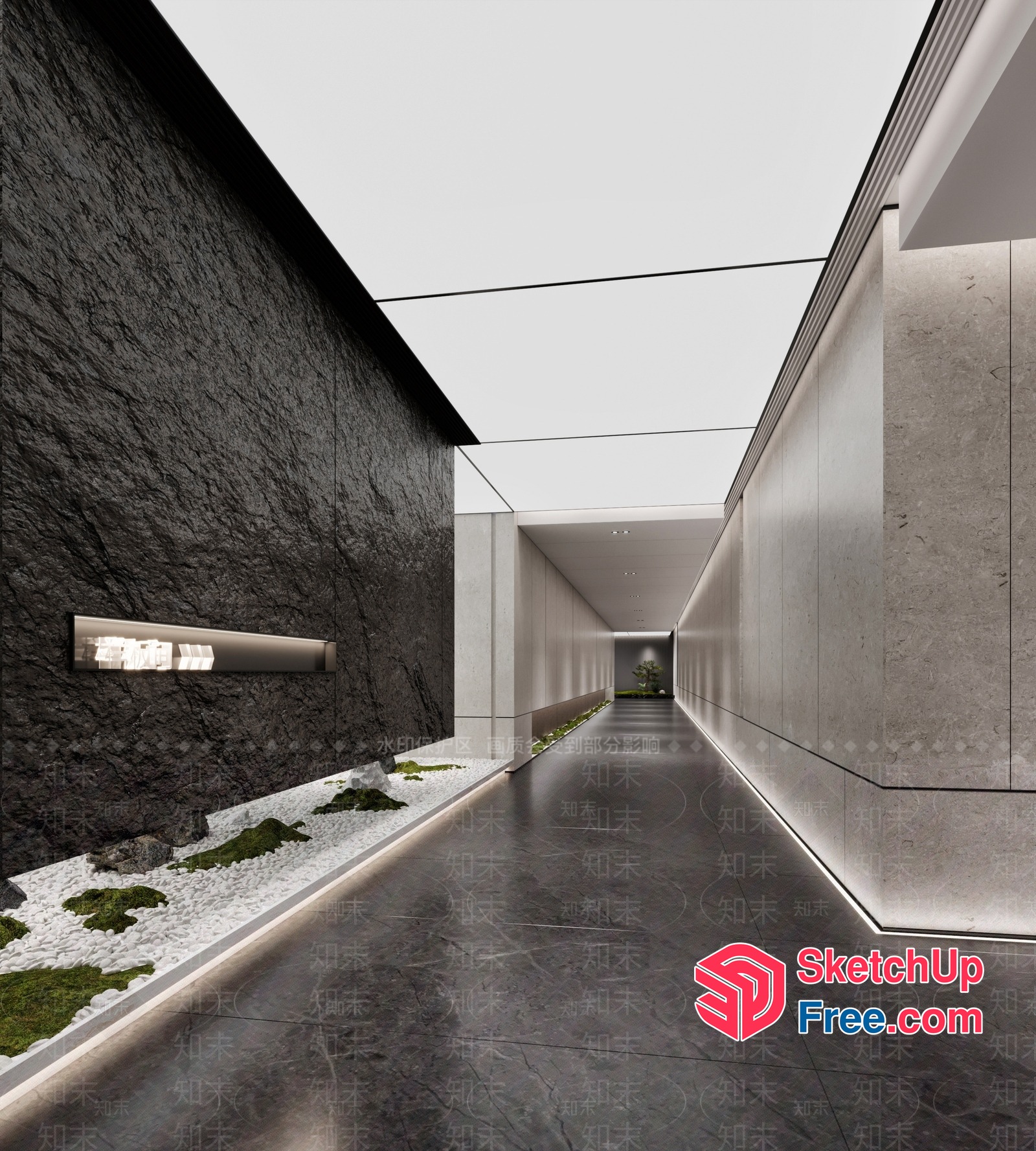 Modern Minimalist Japanese-Inspired Interior Design 3D SketchUp File