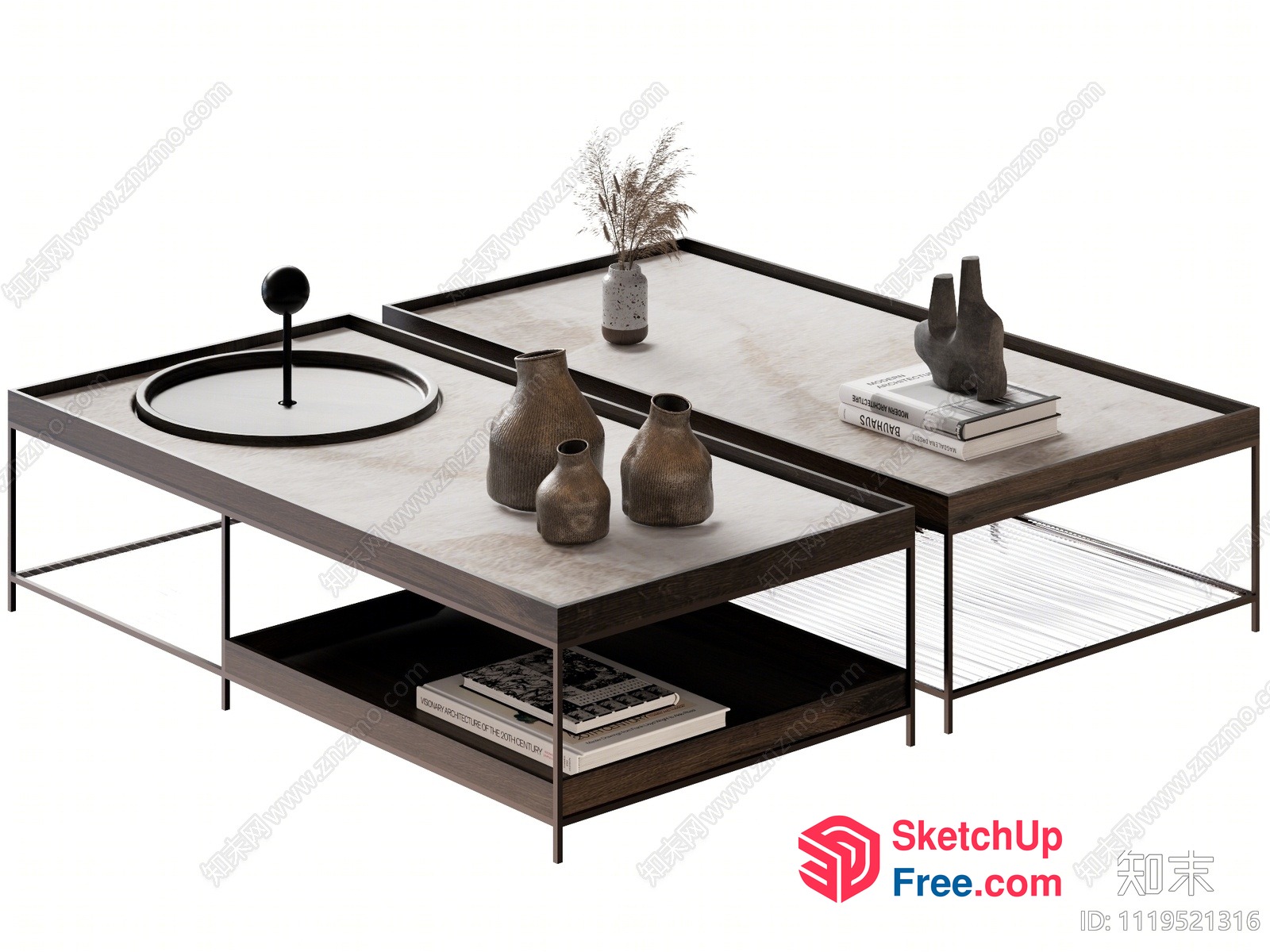 Minimalist Living Room Furniture Set 3D SketchUp File