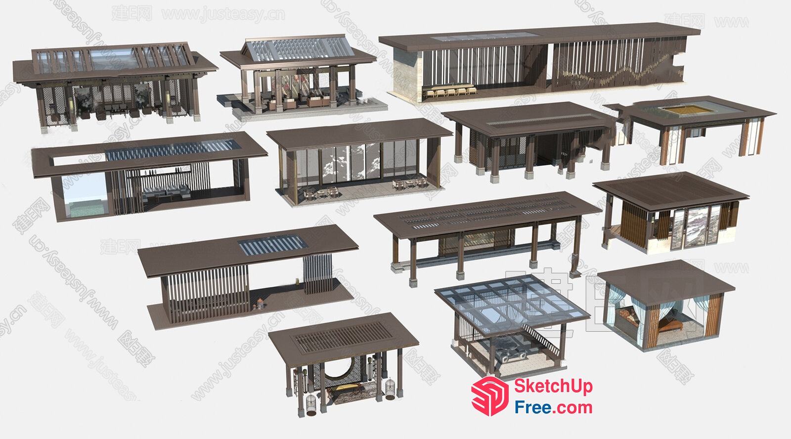 Japanese Style Villa Collection 3D SketchUp File