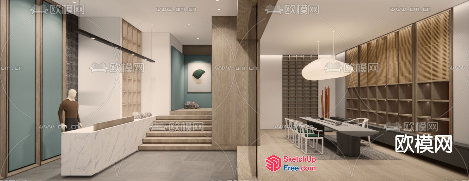 Modern Office Space With Clean Lines And Minimalist Decor 3D SketchUp File