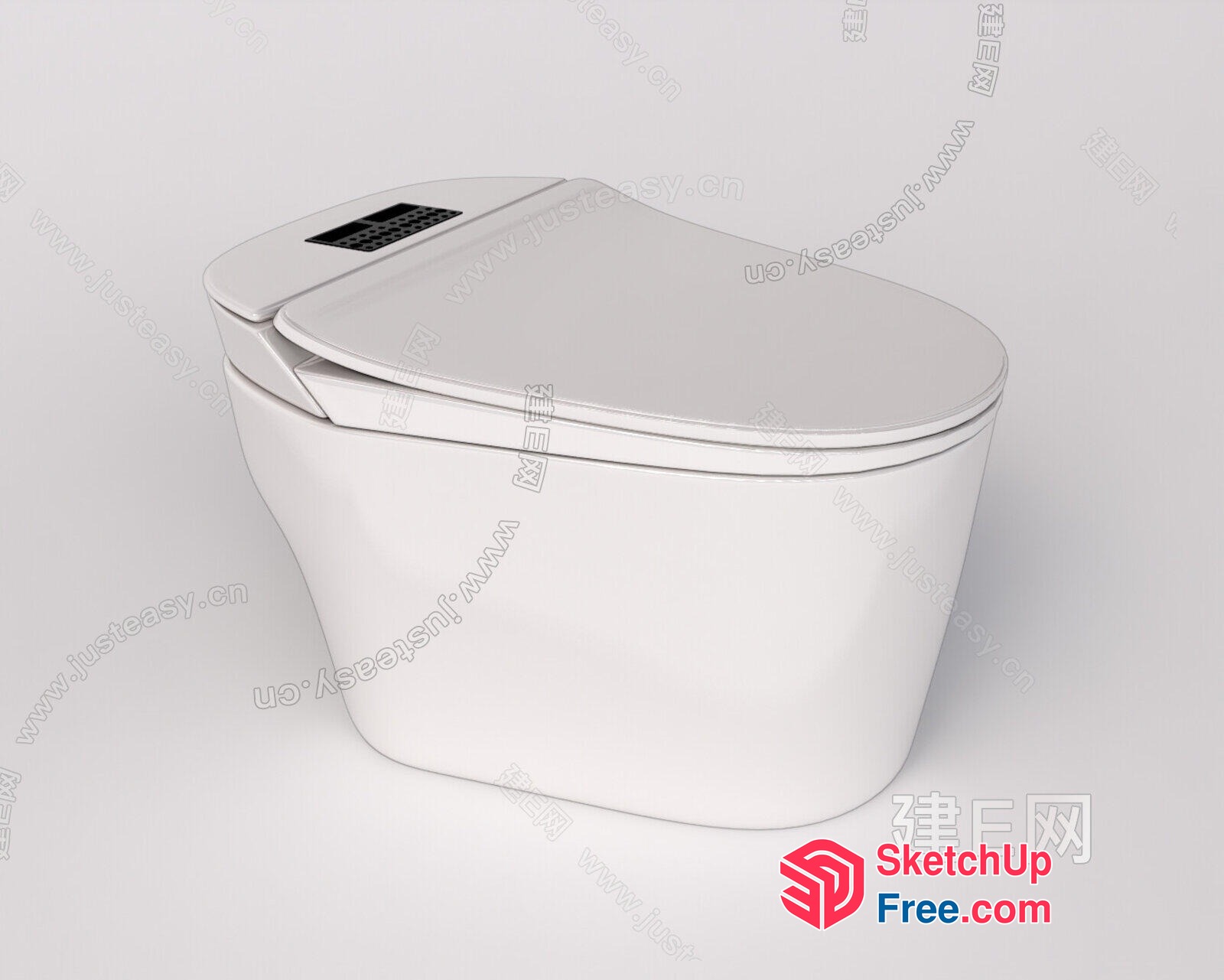 Modern Toilet With Advanced Bidet Features 3D SketchUp File