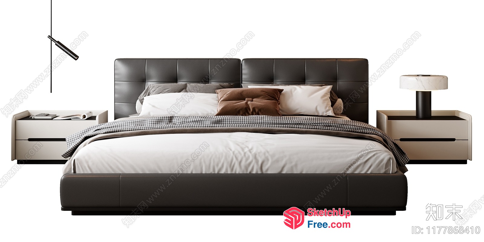 Modern Minimalist Bedroom Furniture Set 3D SketchUp File