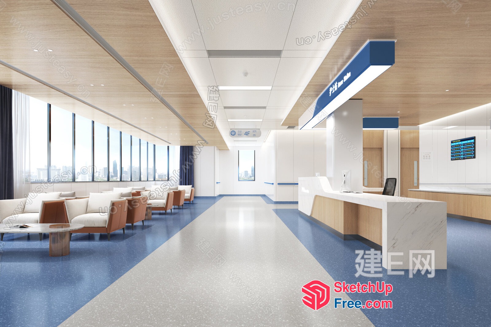 Modern Hospital Interior Design 3D SketchUp File