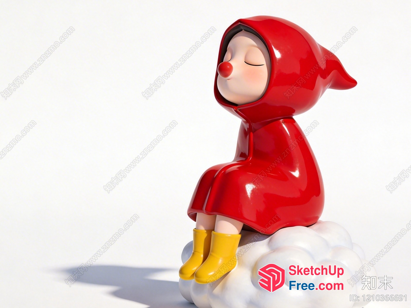 Dreamy Child On Cloudy Heights 3D SketchUp File