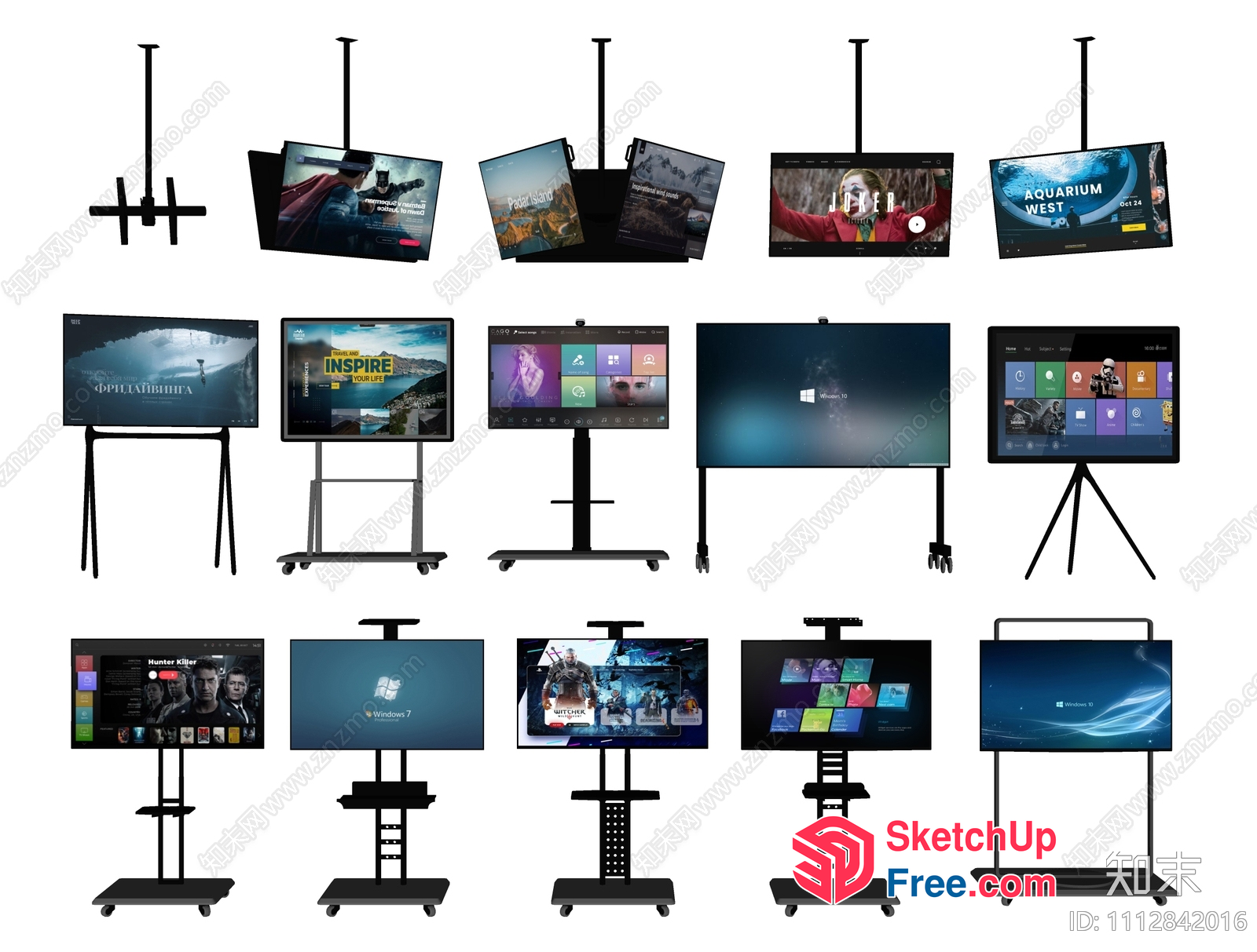 Computer Monitor Display Showcase 3D SketchUp File