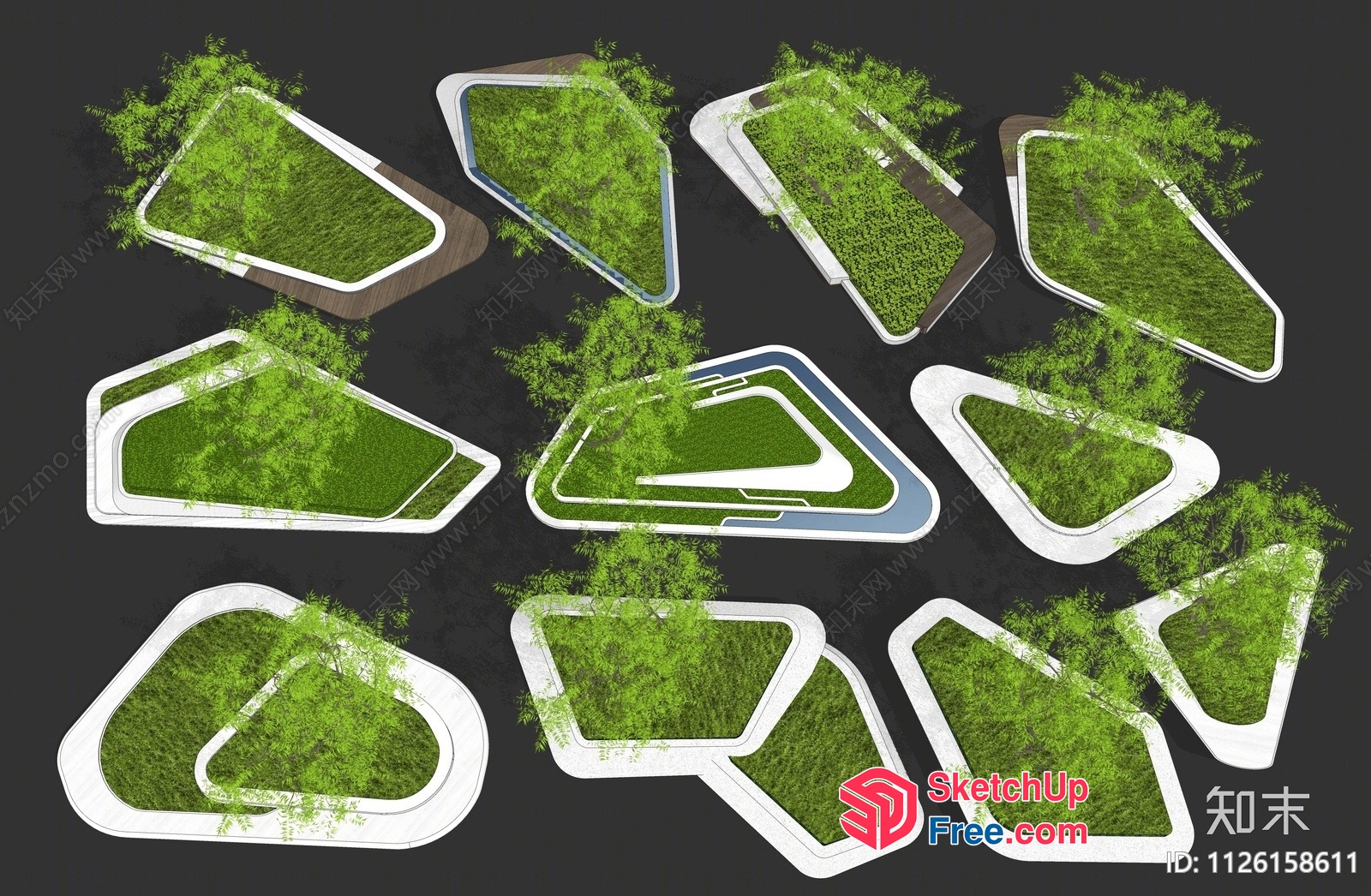 Modern Greenery-Inspired Architectural Design 3D SketchUp File