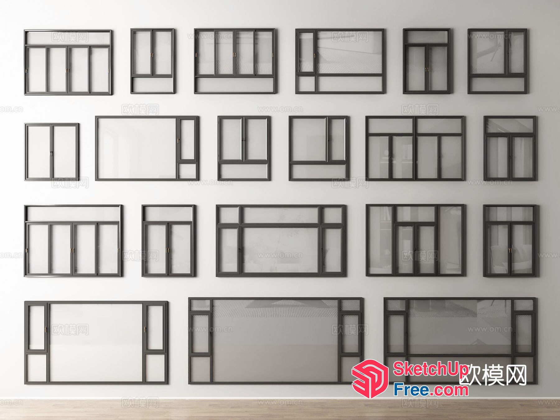 Modern Windows And Doors In A Contemporary Setting 3D SketchUp File