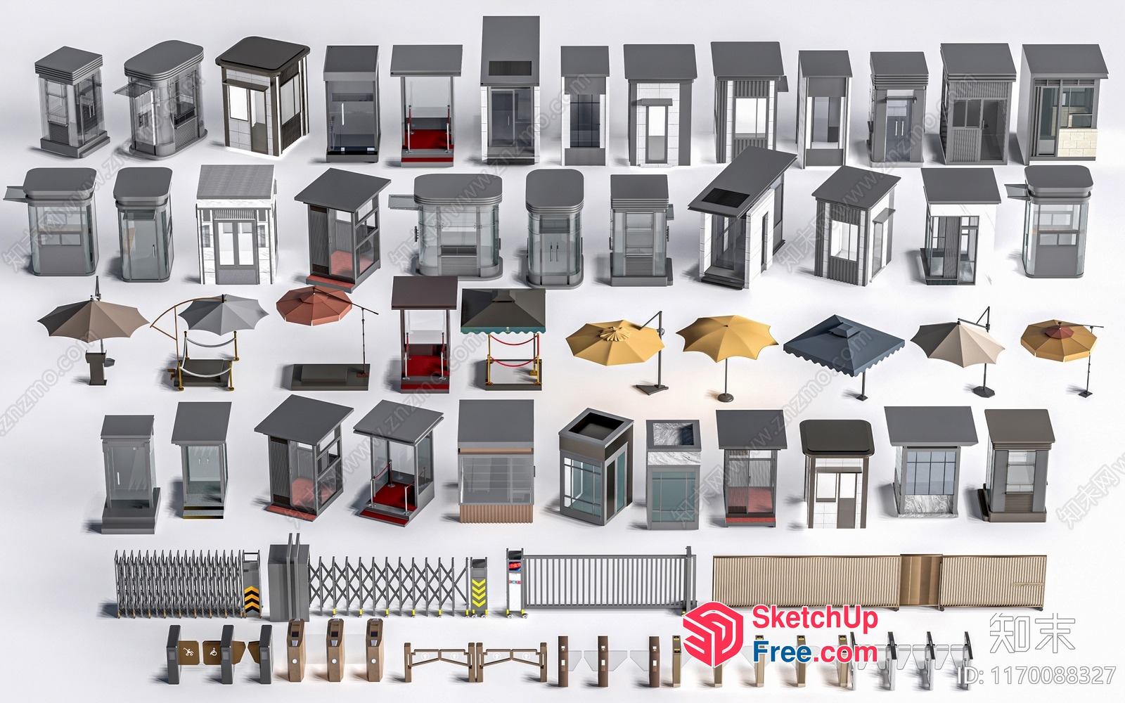 Various Buildings And Structures 3D SketchUp File