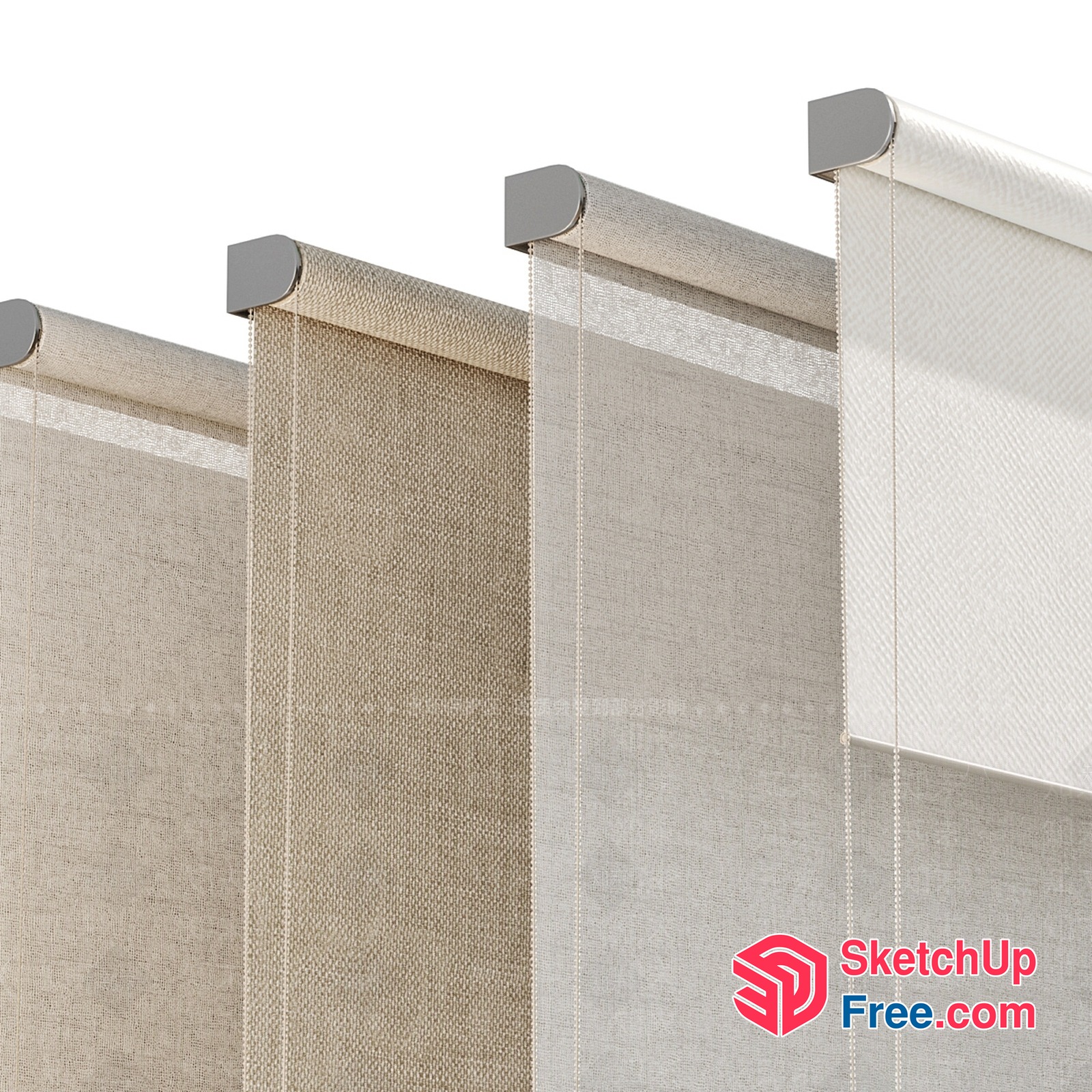 Beige And White Window Blinds 3D SketchUp File