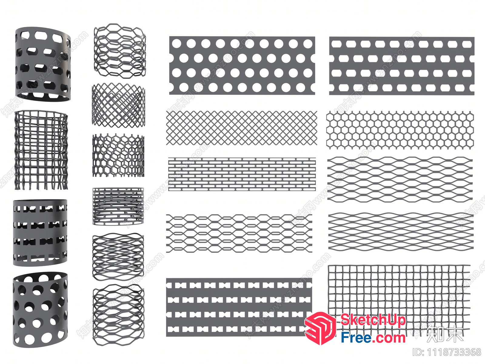 Decorative Metal Grille Collection 3D SketchUp File