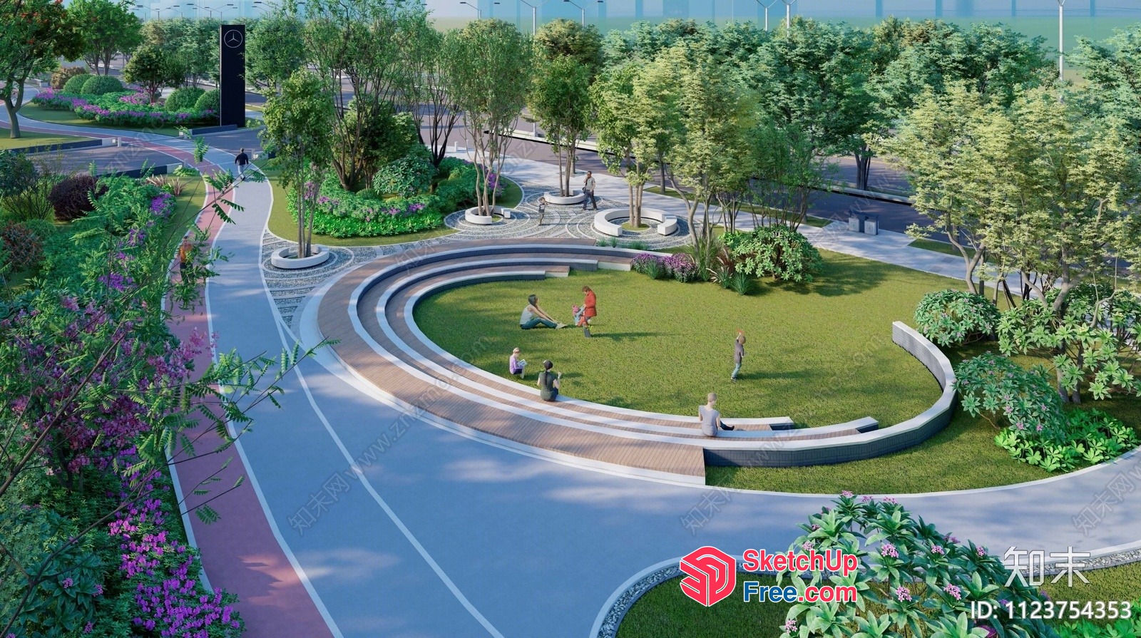 Serene Urban Oasis 3D SketchUp File
