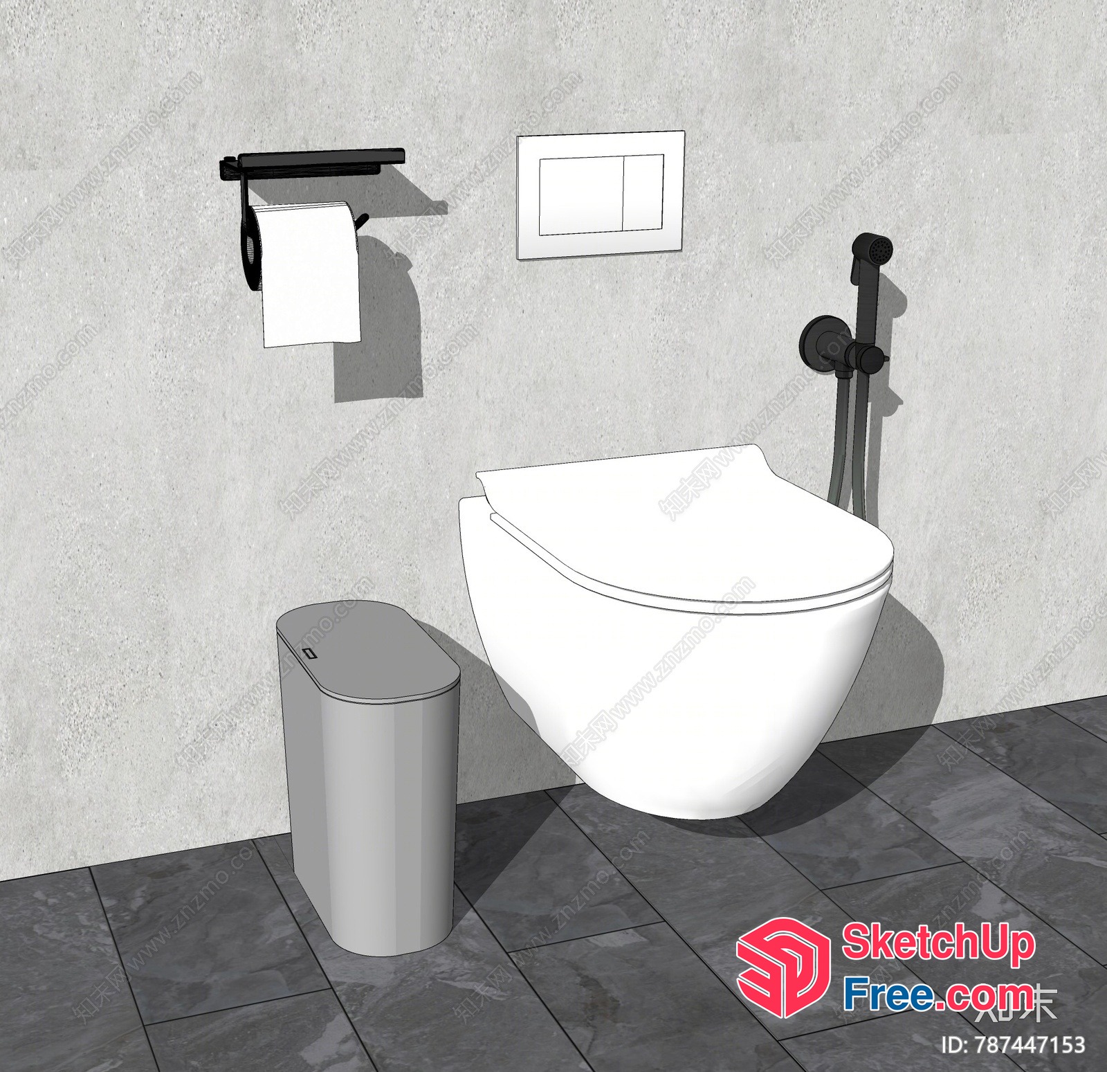 Minimalist Bathroom Decor 3D SketchUp File