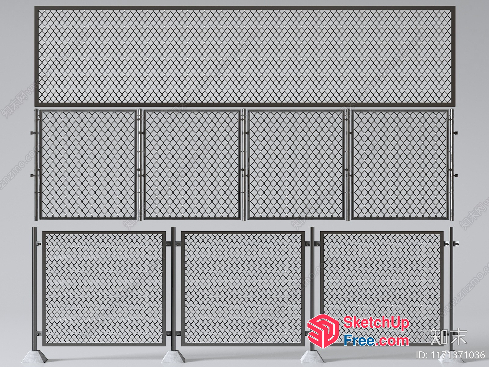 Metal Fencing For Outdoor Spaces 3D SketchUp File
