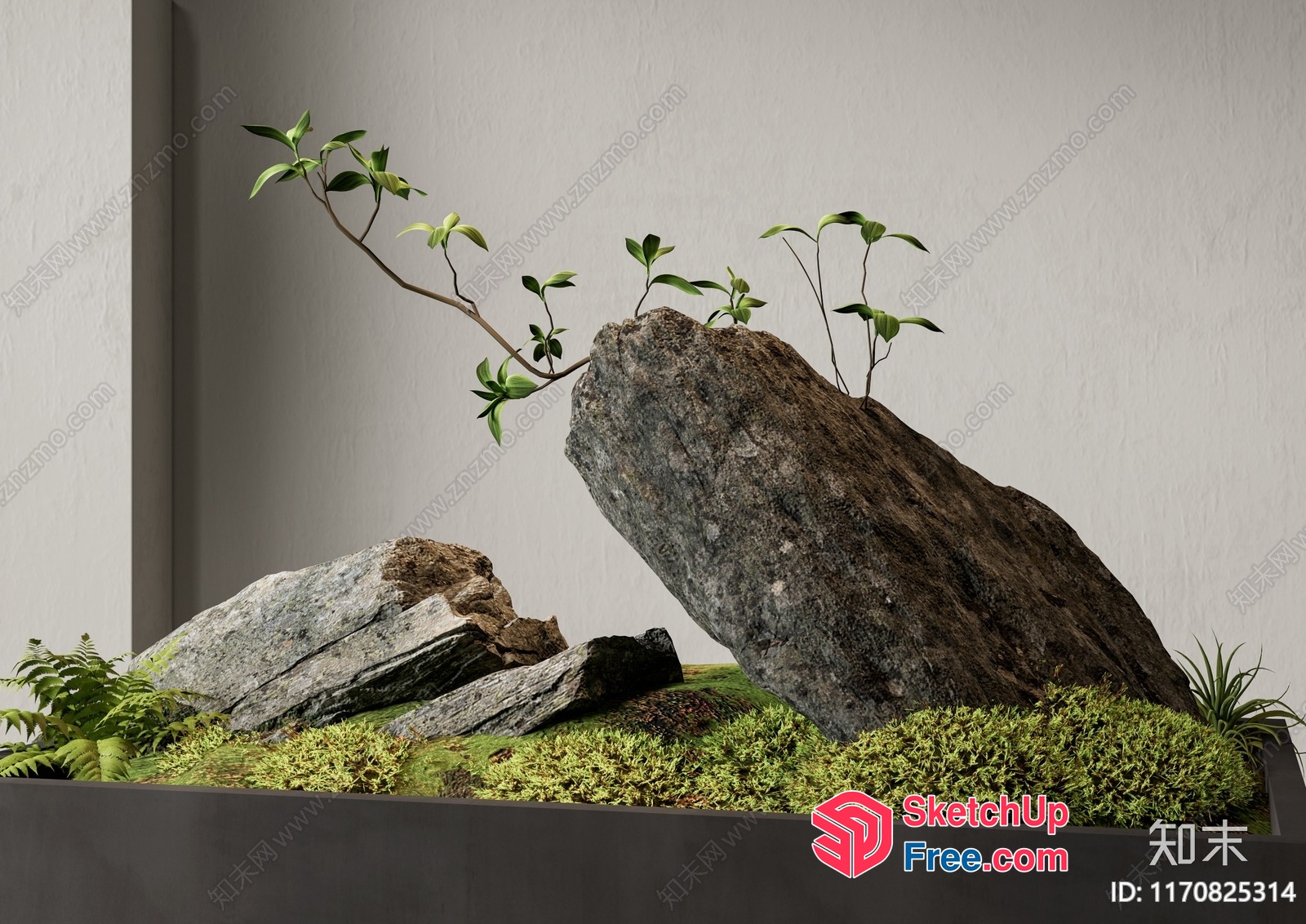 Serene Rock Garden 3D SketchUp File