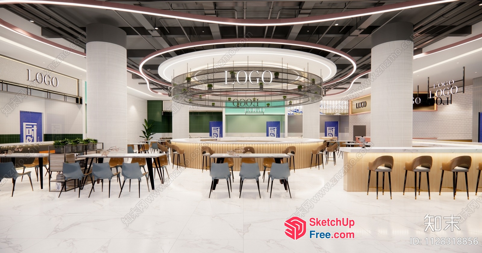 Modern Minimalist Office Interior Design 3D SketchUp File