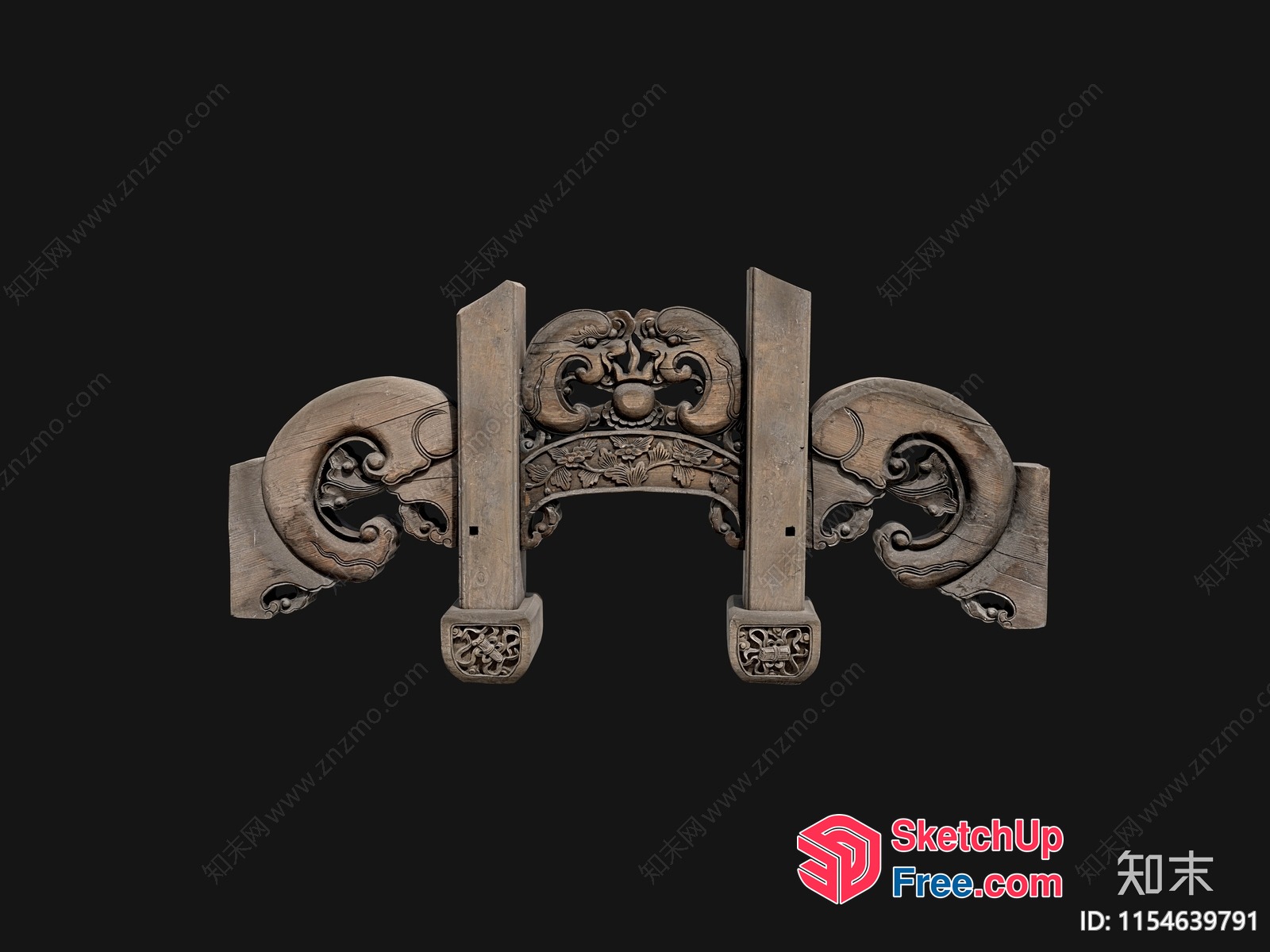 Ornate Wood Carvings And Decorative Elements 3D SketchUp File