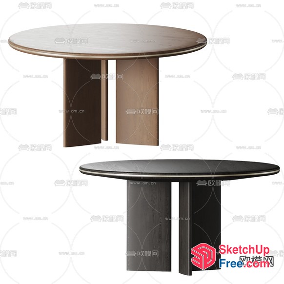 Elegant Round Table Designs 3D SketchUp File