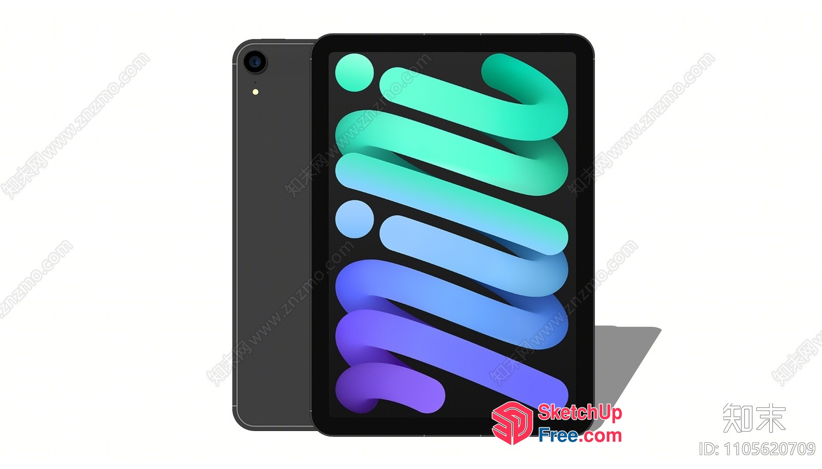 Ipad Tablet With Colorful Screen 3D SketchUp File