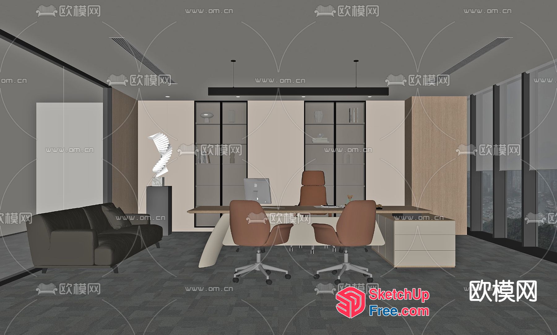 Modern Office Interior Design 3D SketchUp File