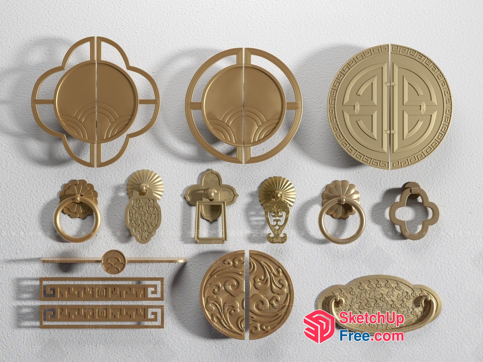 Ornate Decorative Hardware 3D SketchUp File