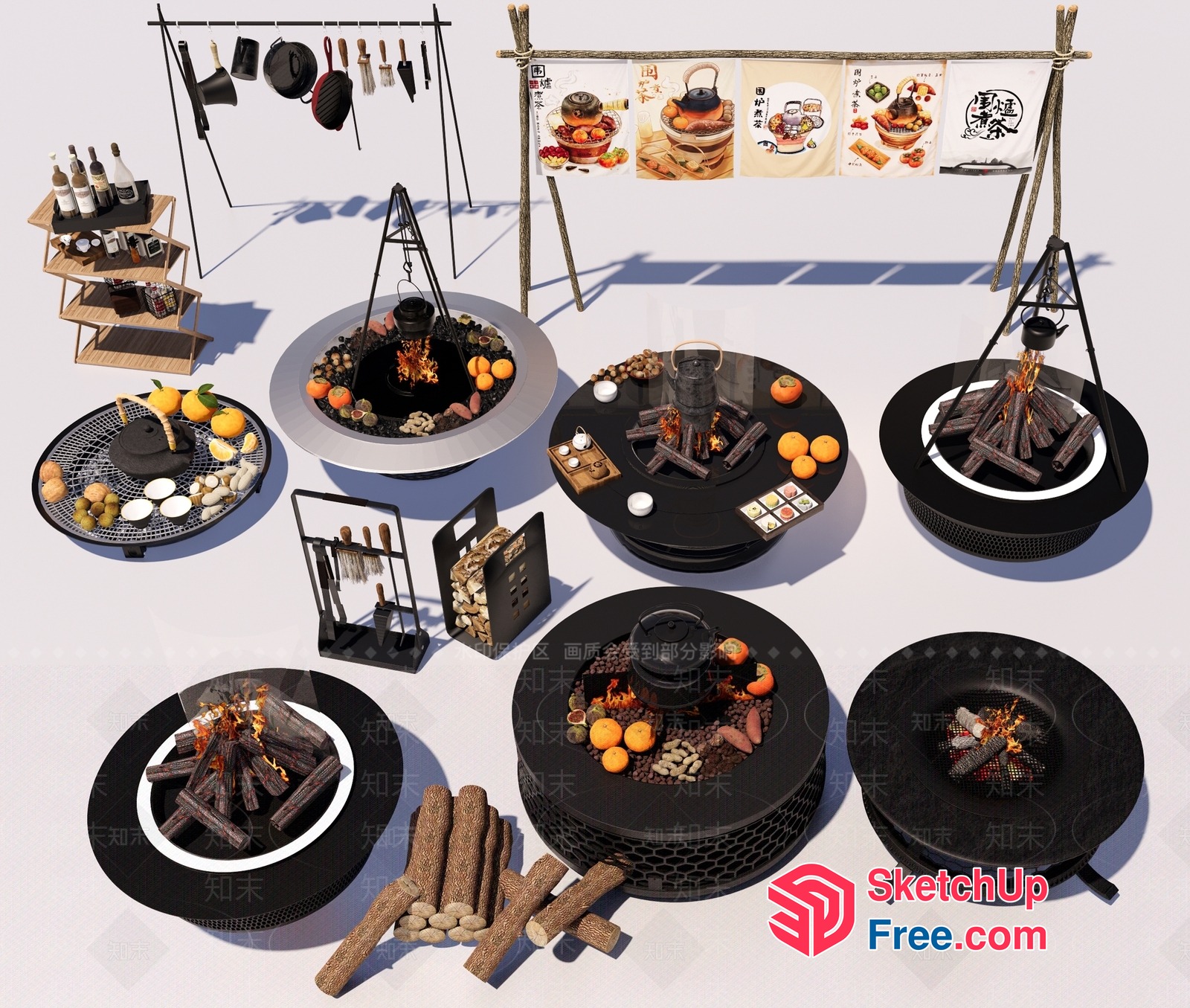 Cozy Outdoor Gathering Space 3D SketchUp File
