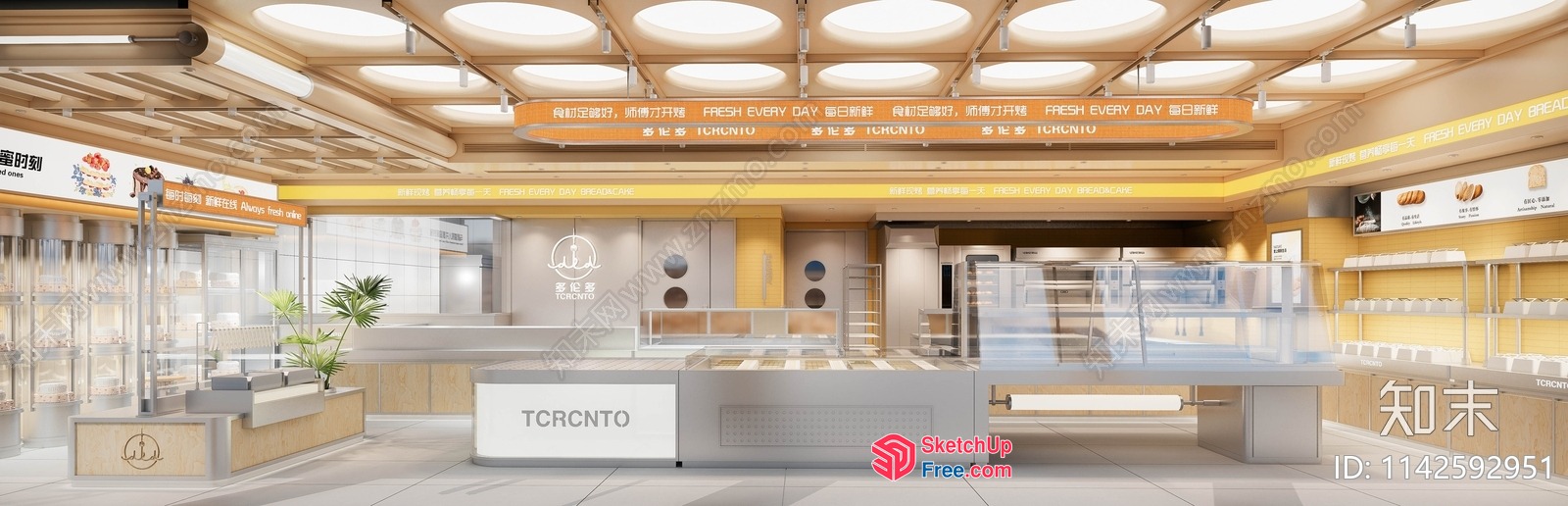 Modern Commercial Street Interior 3D SketchUp File