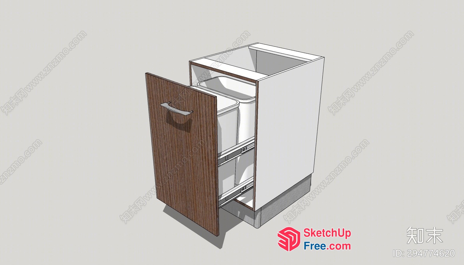 3D Rendering Of A Modern Kitchen Cabinet 3D SketchUp File
