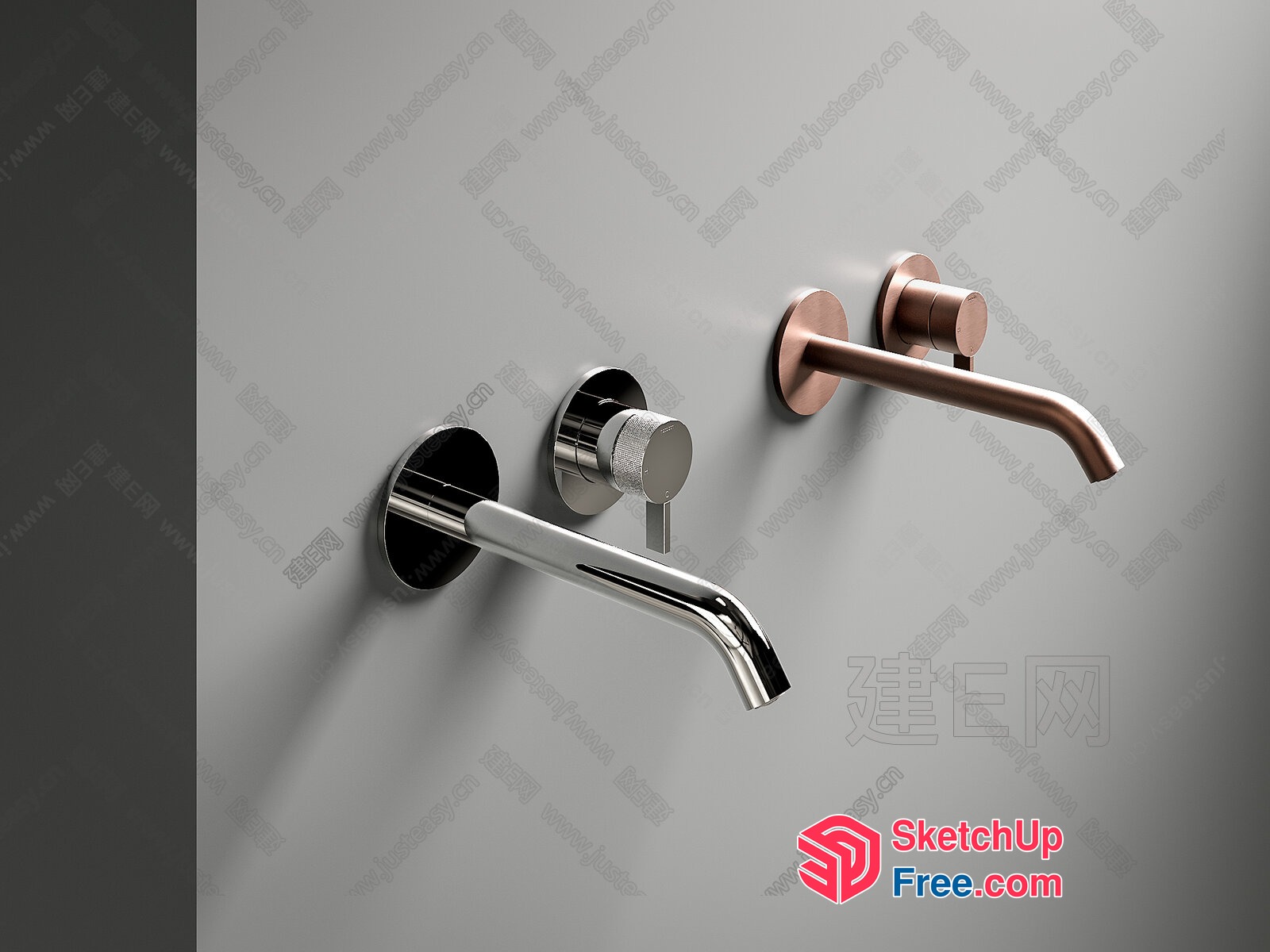 Modern Bathroom Faucet And Sink Decor 3D SketchUp File