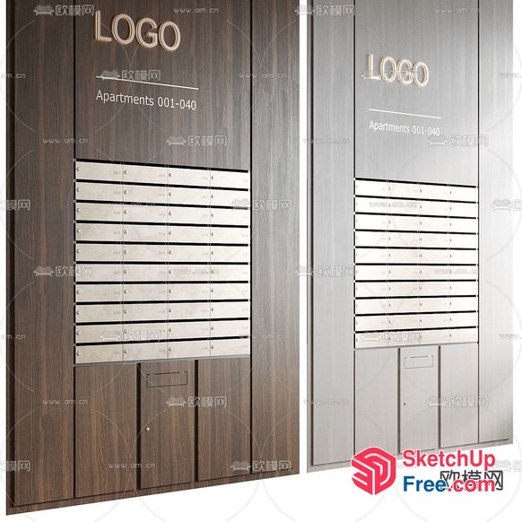 Apartment Building Entrance Sign 3D SketchUp File