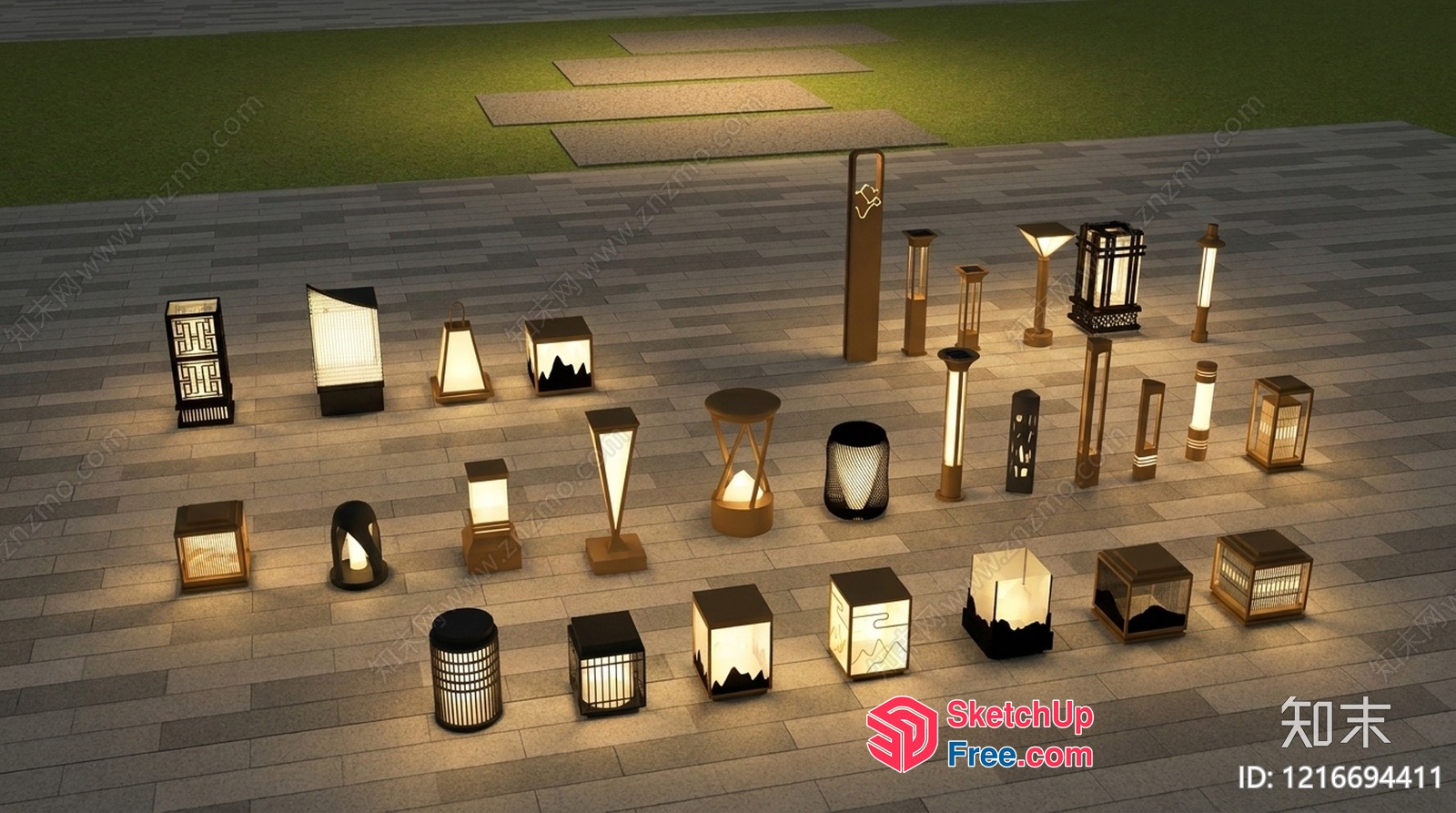 Outdoor Lighting Collection 3D SketchUp File