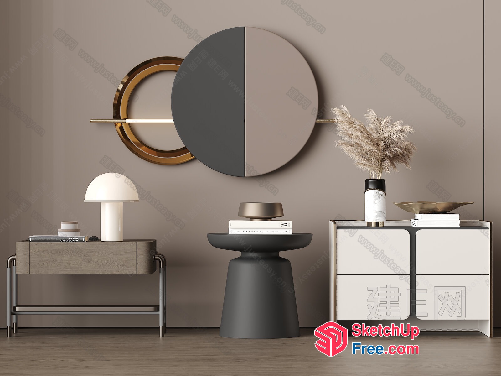 Modern Minimalist Furniture And Decorations 3D SketchUp File